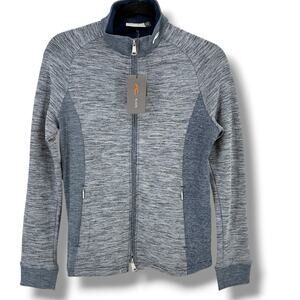 Kjus Lara Techwool Jacket Womens Sz Medium Blue Melange Full Zip